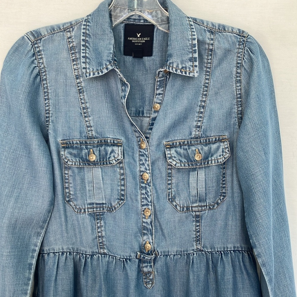 American Eagle Outfitters Blue Denim Dress - Picture 3 of 11